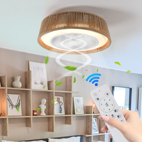 Boho LED Plafondlamp met Ventilator – Dimbaar (Zonder Afstandsbediening)